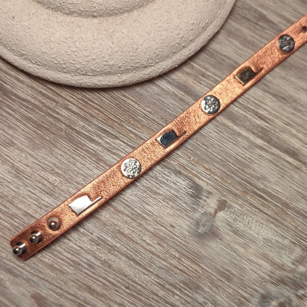 Rustic Cuff Leather Bracelet - Picture 6 of 6